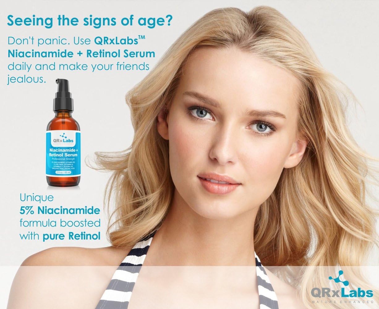 Serum Anti-Idade QRxLabs - Niacinamida e Retinol 60 ml 2