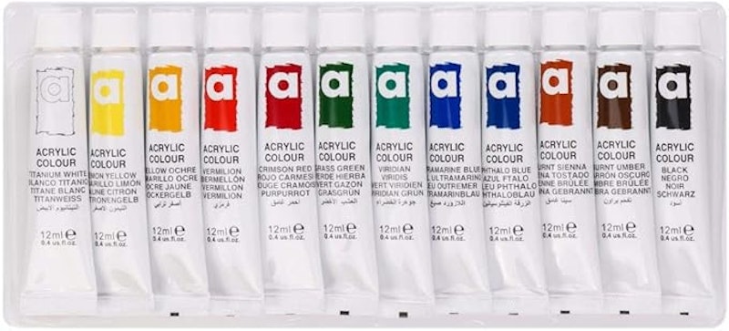 Kit Tinta Acrilica Sinoart 12 Cores 2