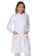 DEMORGAN UNIFORMES Jaleco Feminino Acinturado Gola Padre com Punho 1