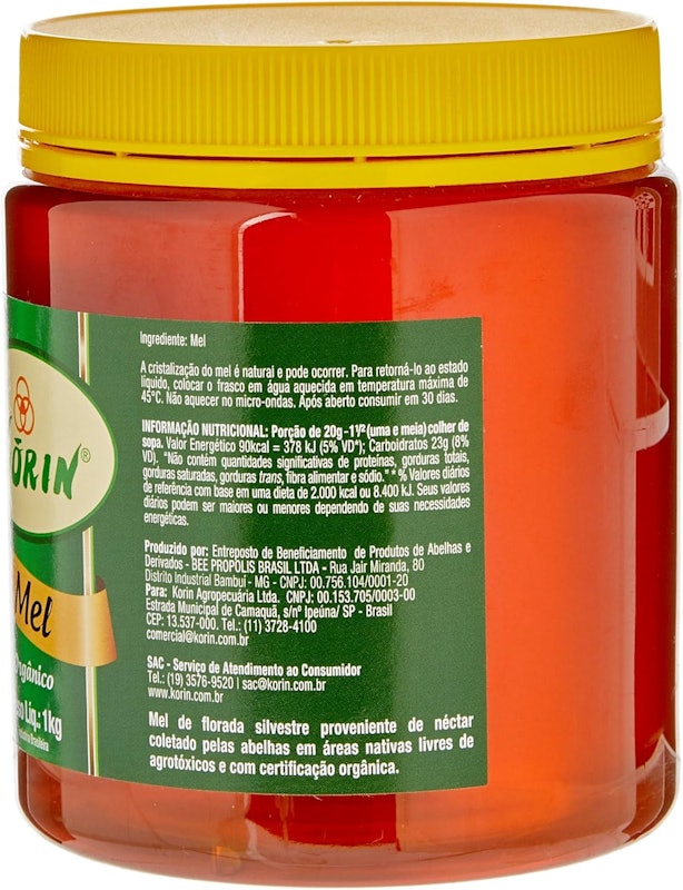 Mel Orgânico Pote Korin 2