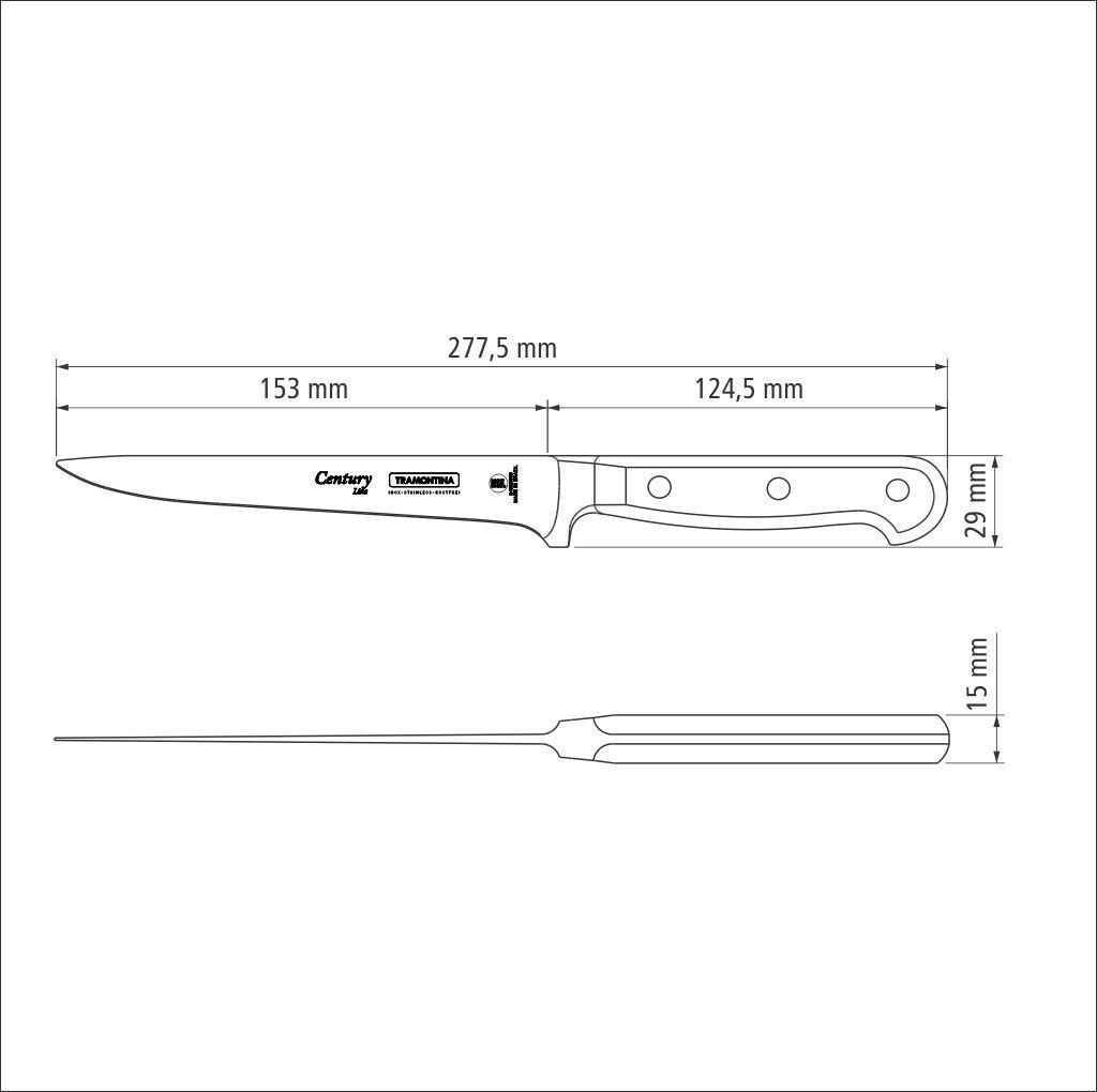 Faca para Filetar Tramontina Century  3