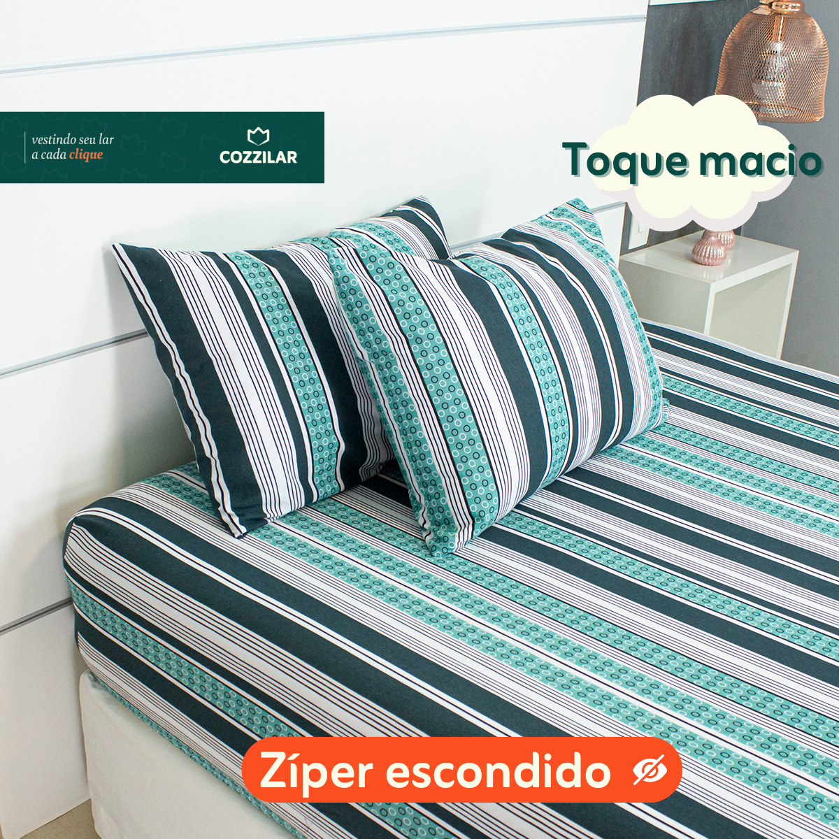Kit 2 Fronhas Avulsas de Malha Estampada 2