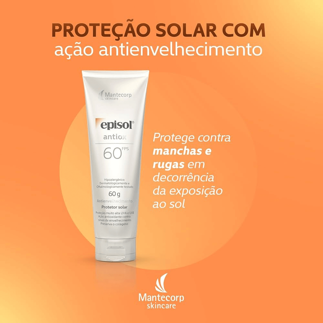 Protetor Solar Facial Episol Antiox FPS 60 3