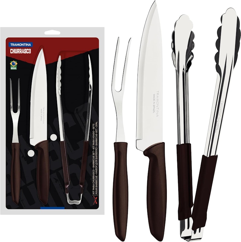 Kit para Churrasco Tramontina Plenus com Lâminas em Aço Inox 3 Peças 1