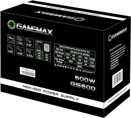 Fonte Gamemax 600 W 3