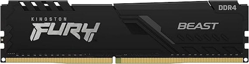 Memória de 16 GB DIMM DDR4 3200 MHz Fury Beast Black 1,35 V CL16 1Rx8 288 Pinos para Desktop/Gamers 1