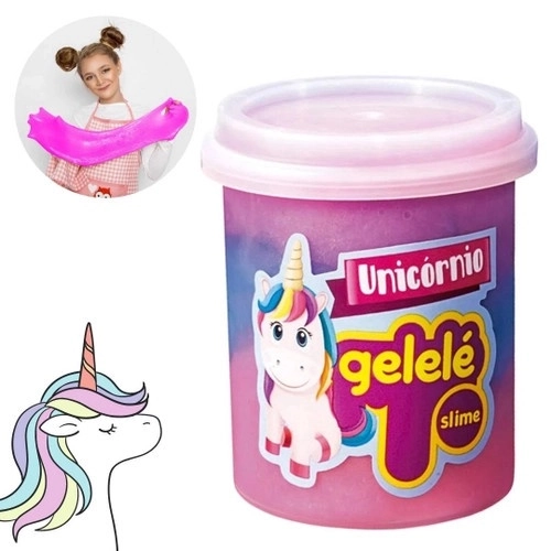Balde de Slime Gelelé Unicórnio 3