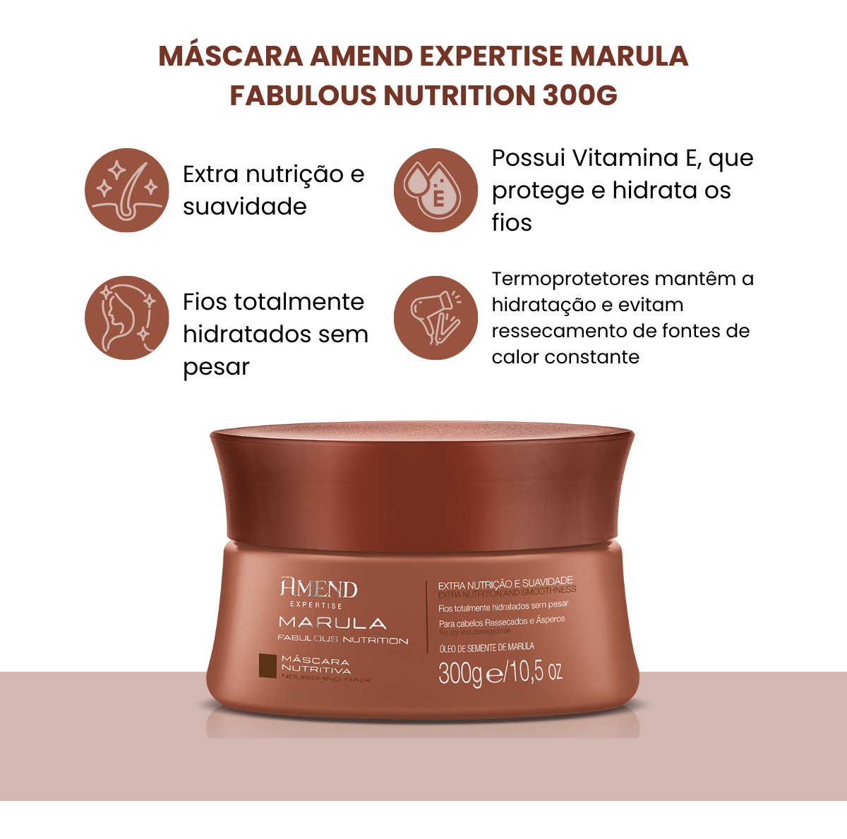 Máscara Nutritiva Amend Expertise Marula Fabulous Nutrition 4