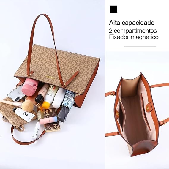 Bolsa de Ombro Feminina Couro Pu 3