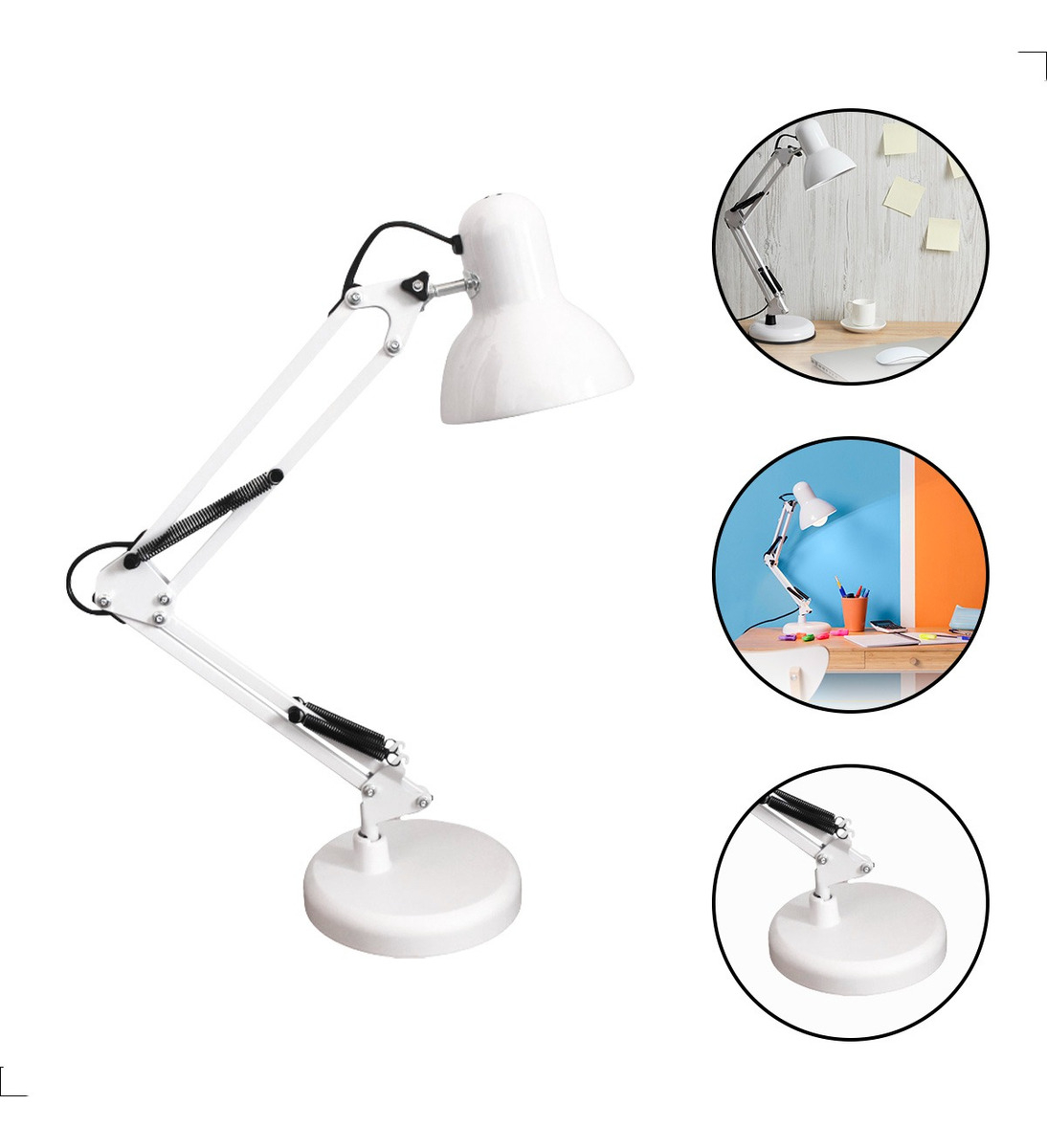 Luminária de Mesa Articulável com Base/Garra LUMINATTI 2