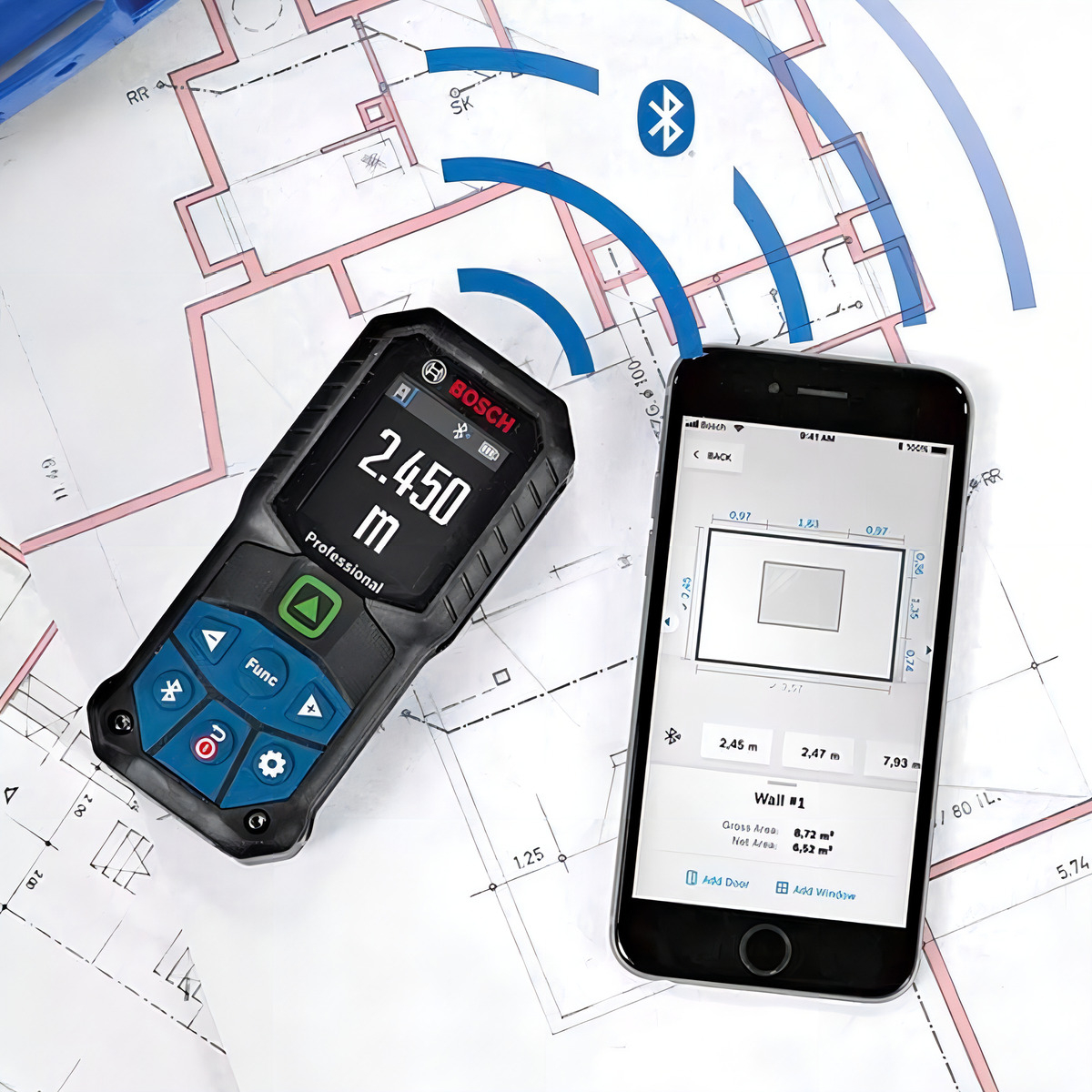 Trena Laser Bosch GLM 50-27 C 50 m com Bluetooth 5