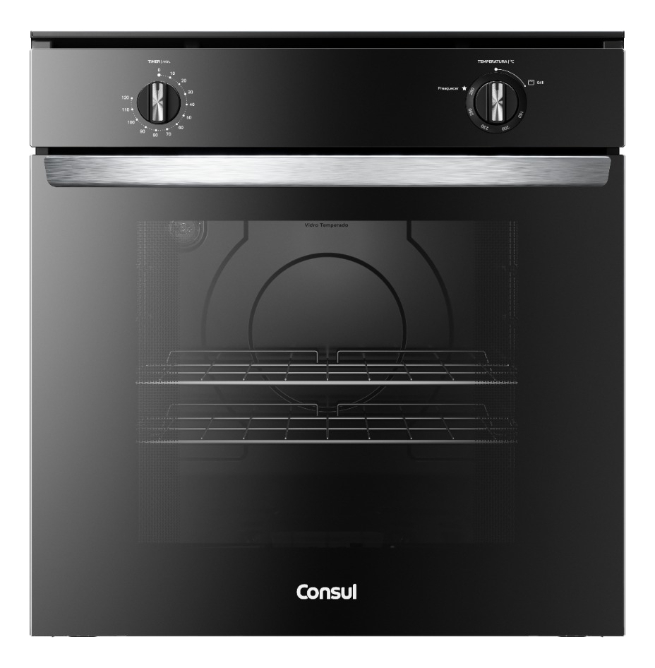 Forno de Embutir a Gás 78 L Preto com Grill (220 V) 1