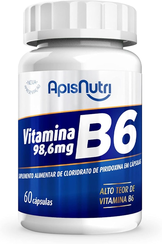 Suplemento de Vitamina B6 280mg 60 Cápsulas 1