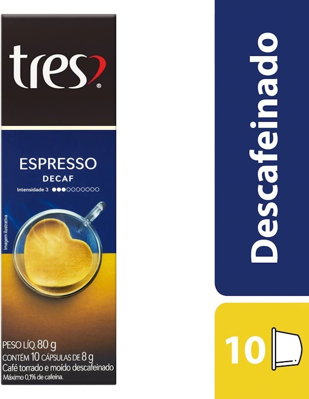 Cápsula de Café Espresso Descafeinado TRES 3 Corações 2