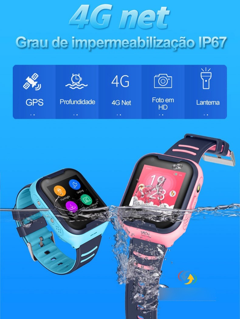 Relógio SmartWatch Kids com GPS e Vídeo Chamada 5