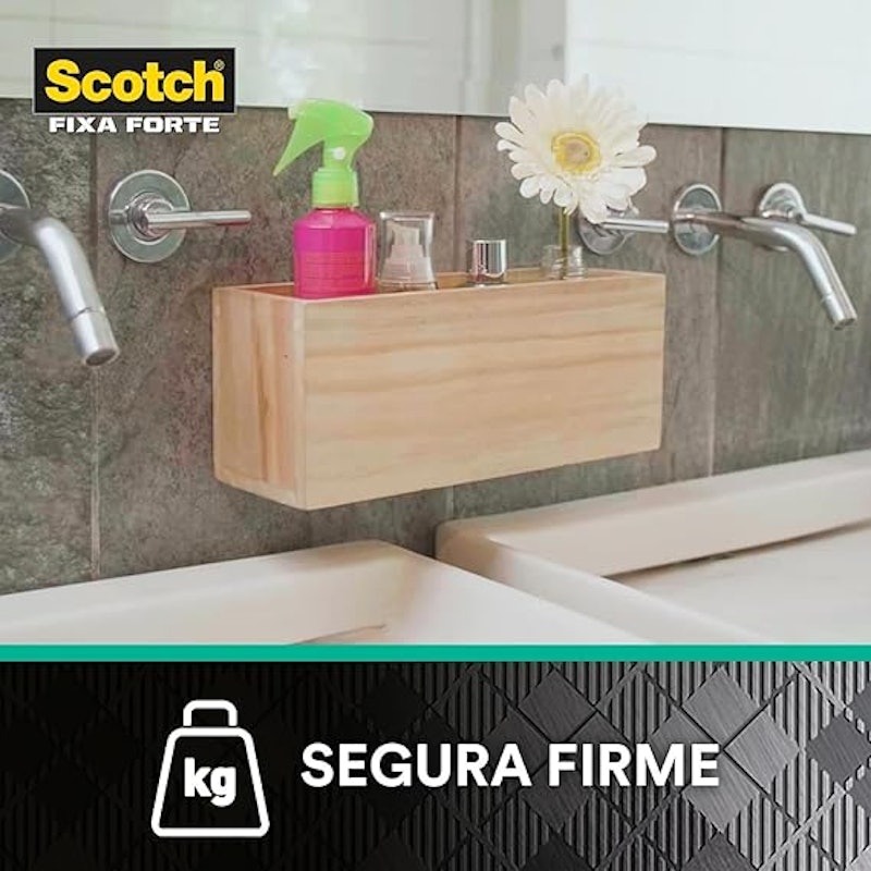 Fita Dupla Face Scotch® Fixa Forte Banheiros 24 mm x 1,5 m 4