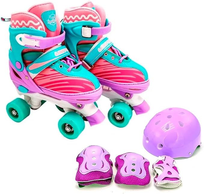 Patins Quad Ajustável Kit com Acessórios de Segurança Turma da Aventura 3