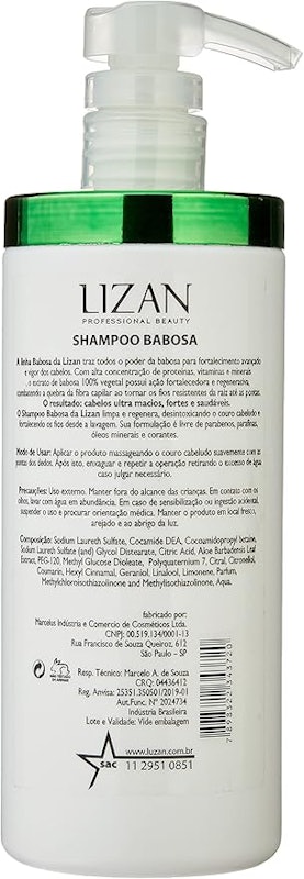 Lizan Shampoo Aloe Vera Babosa Hidratação e Brilho Natura 2