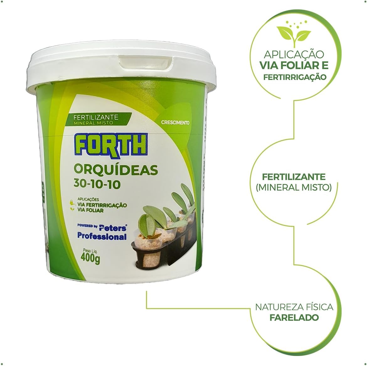 Fertilizante Mineral Misto Forth Orquídeas Crescimento 30-10-10 2