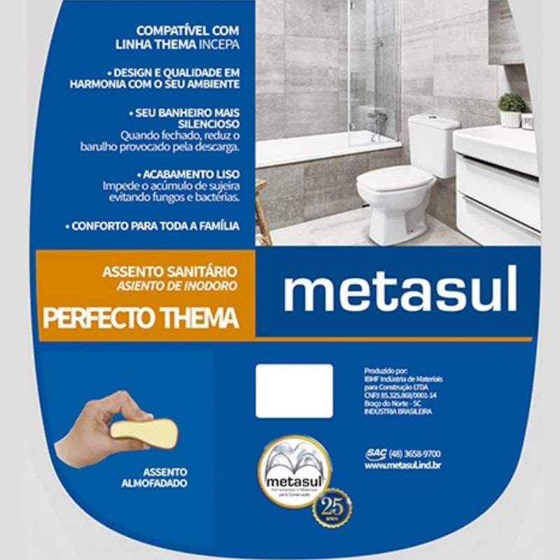 Assento Sanitário Perfecto Thema Almofadado 2