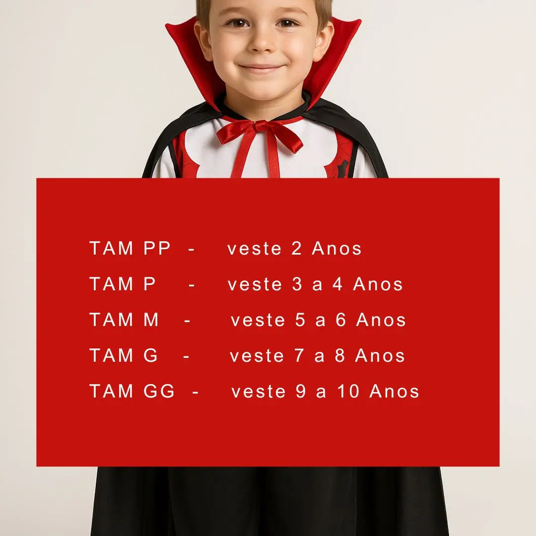 Fantasia Infantil Vampiro Drácula 5