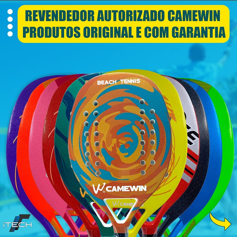 Kit Raquete para Beach Tennis Profissional em Fibra Carbono com Capa Protetora 5