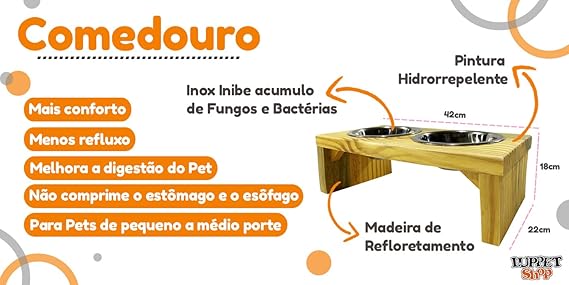 Comedouro Duplo Elevado Toronto M 2