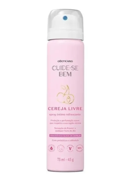 Spray Íntimo Refrescante Cuide-Se Bem Cereja Livre 1