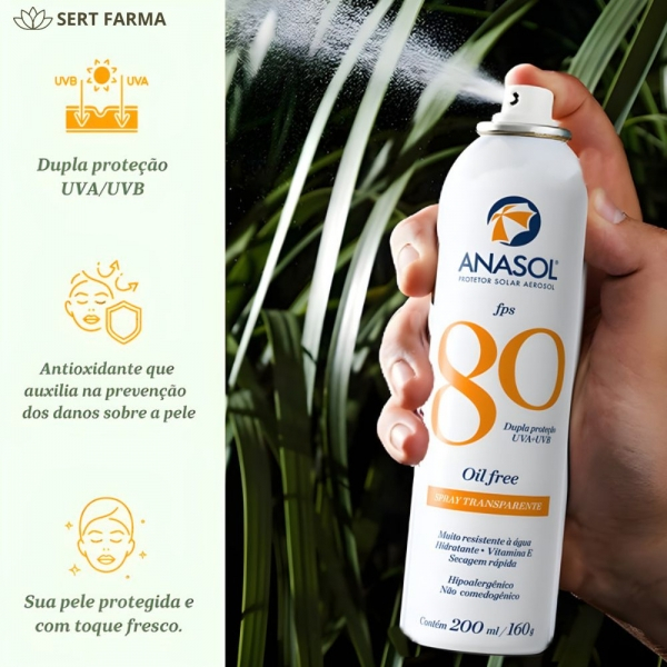 Anasol Protetor Solar Spray Transparente FPS 80  3