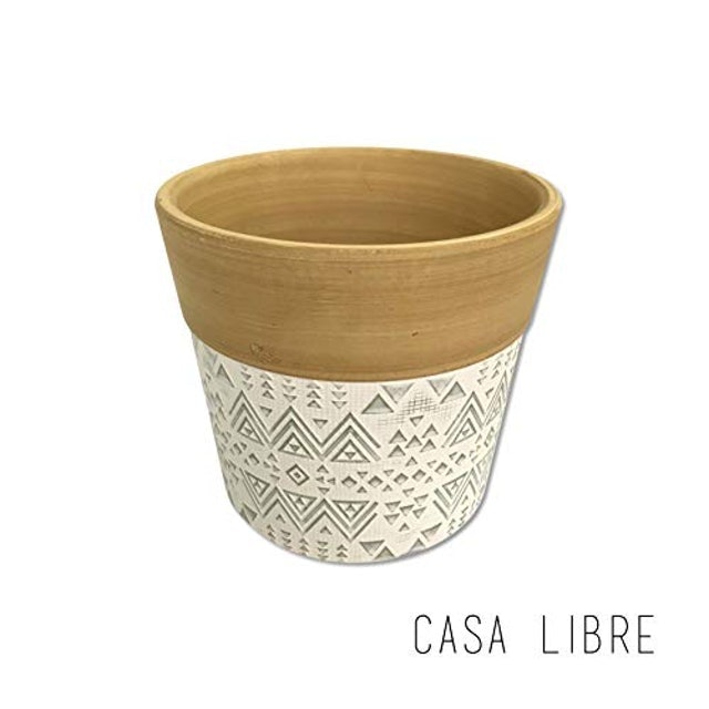 Cachepô Terracota Dalya M Branco 3