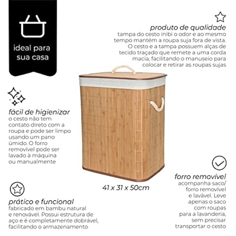 Cesto Roud Gist de Algodão e Juta com Alça 3
