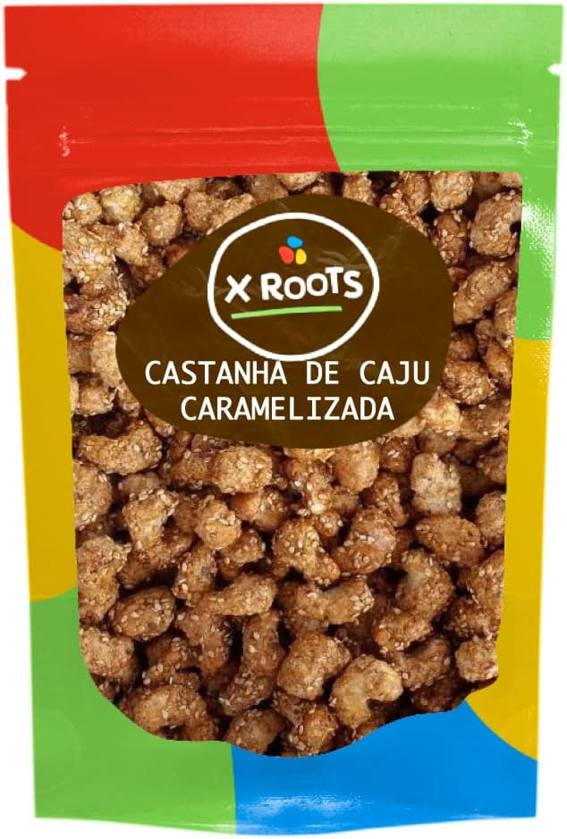 Castanha de Caju Caramelizada Gergelim X Roots 1