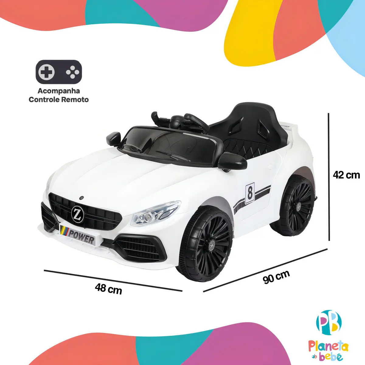 Carro Elétrico Infantil Mini Mercedes 380 Zippy Toys 5
