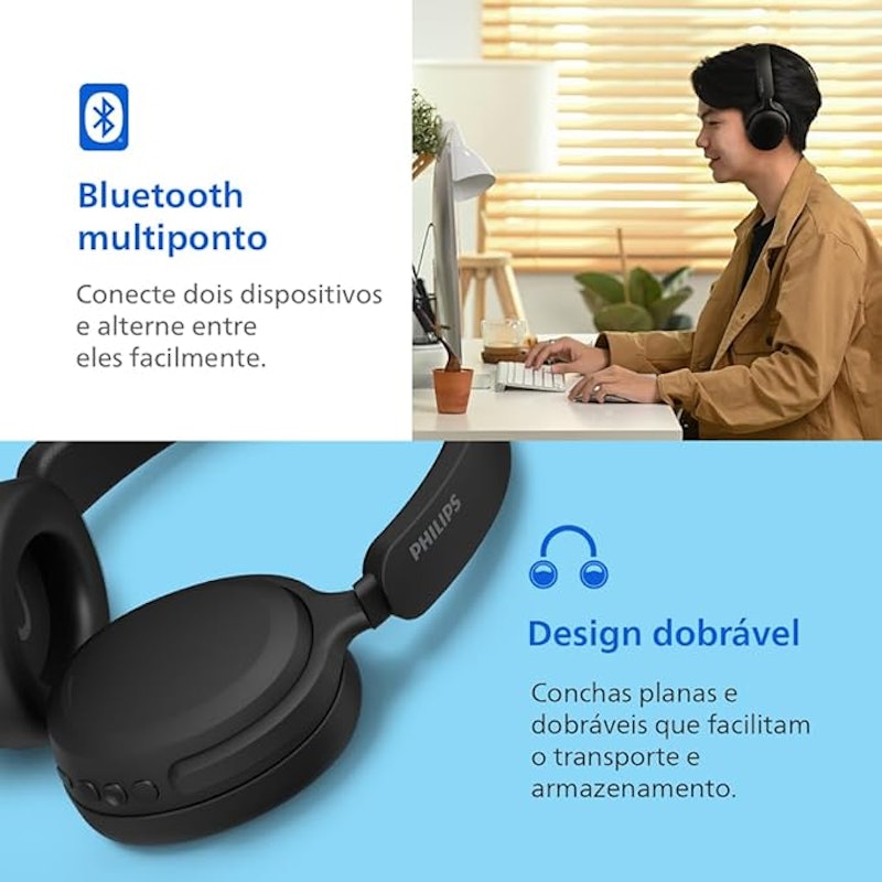 Fones de Ouvido Over-Ear Wireless 4