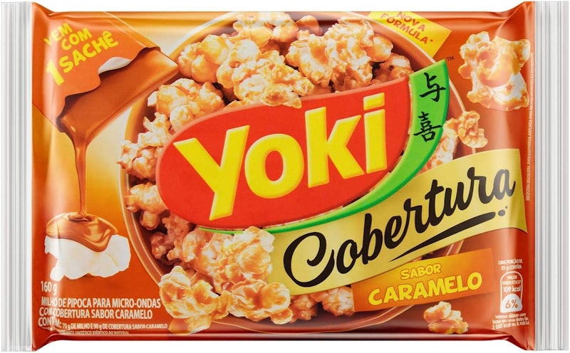 Pipoca Micro-Ondas Cobertura Caramelo Yoki 1