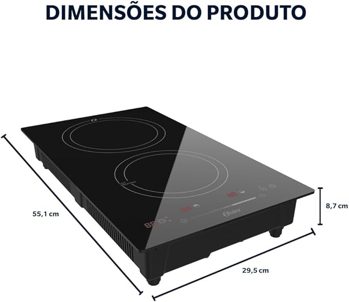 Cooktop de Indução 2 Bocas Oster Touch Screen 2 em 1 5