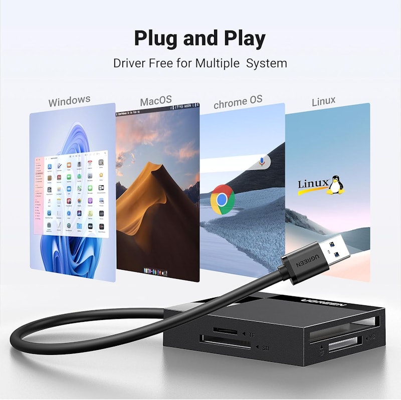 Leitor de Cartão Memória Ugreen para Usb 3.0 Externo Portátil 4
