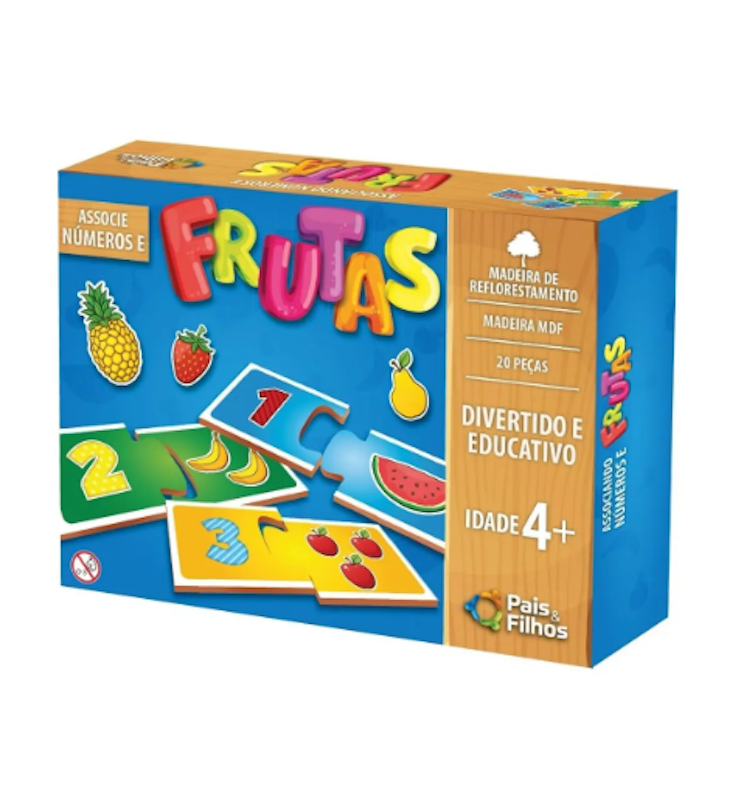 Associe Números e Frutas - Madeira 2
