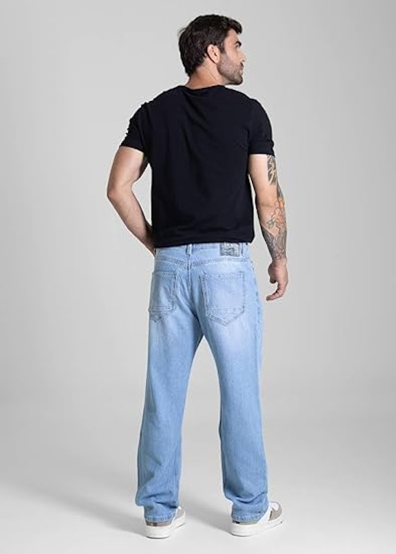 Calça Jeans Sawary Baggy Azul 4