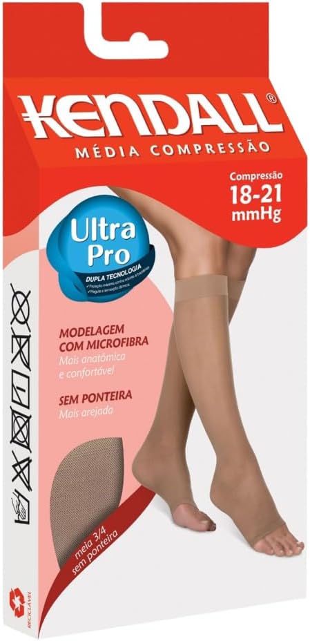 Meia Kendall 3/4 18-21 mmHg sem Ponteira 3