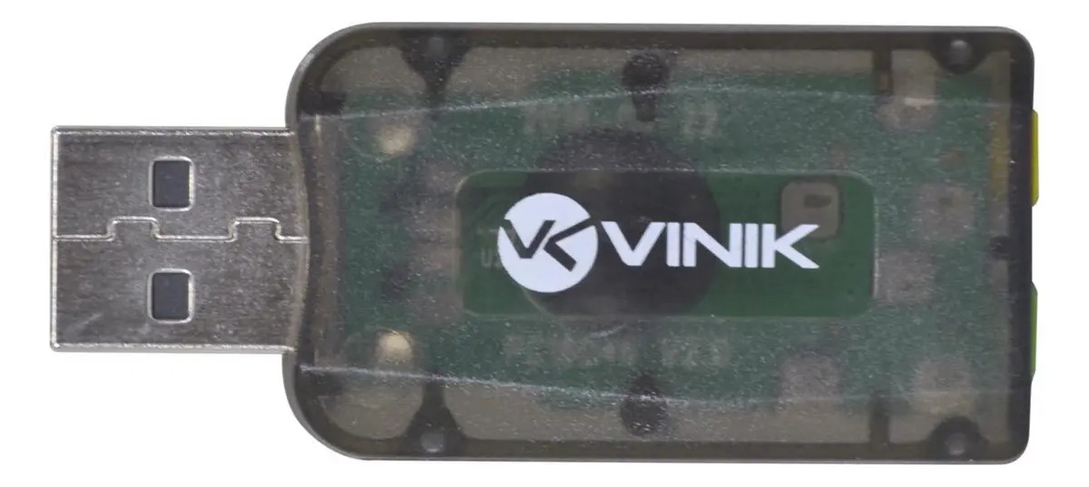 Adaptador Vinik Placa de Som USB 5.1 Canais Virtual AUSB51 3