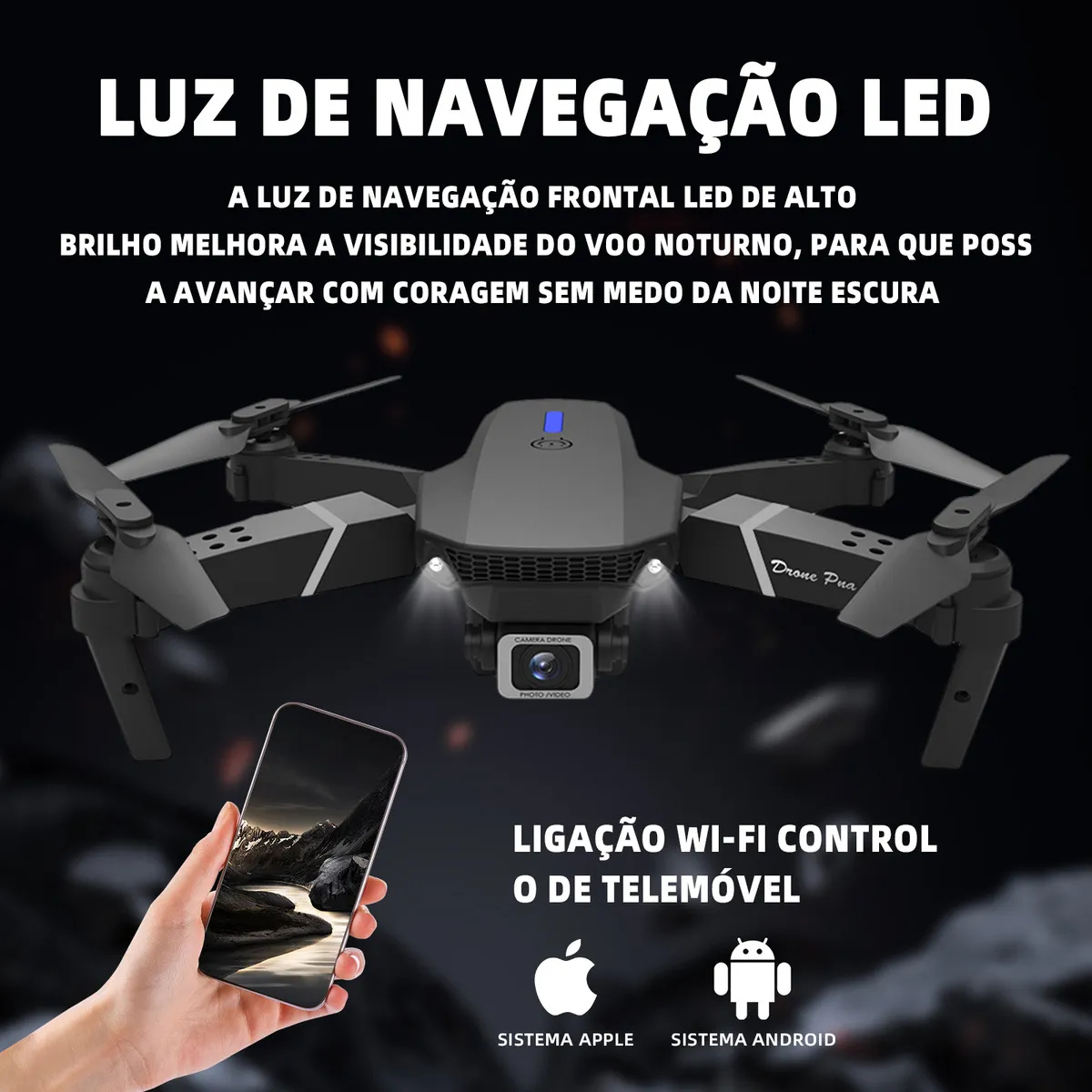 Drone com Câmera Drone Profissional 1080p HD 4K 3