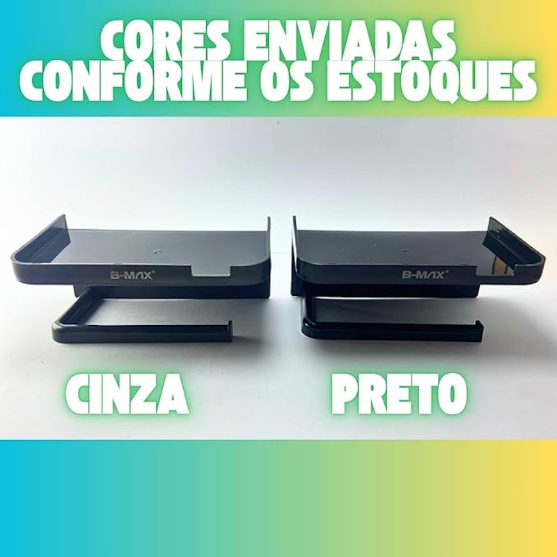 Suporte de Papel Higiênico com Prateleira para Celular 4