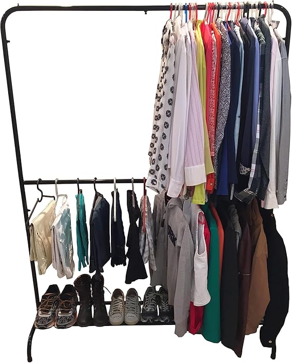 Arara Dupla para Roupas com Sapateira Própria 2