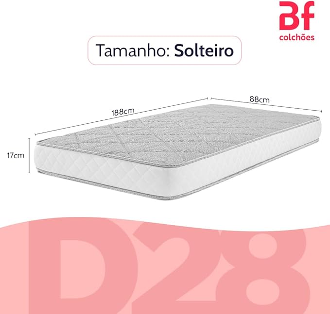 Colchão Solteiro Ortopédico Vácuo Espuma D28 2