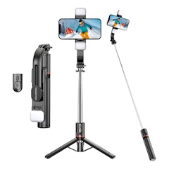 HMaston ZP13 Bastão de Selfie com Tripé Bluetooth e Rotação 360°