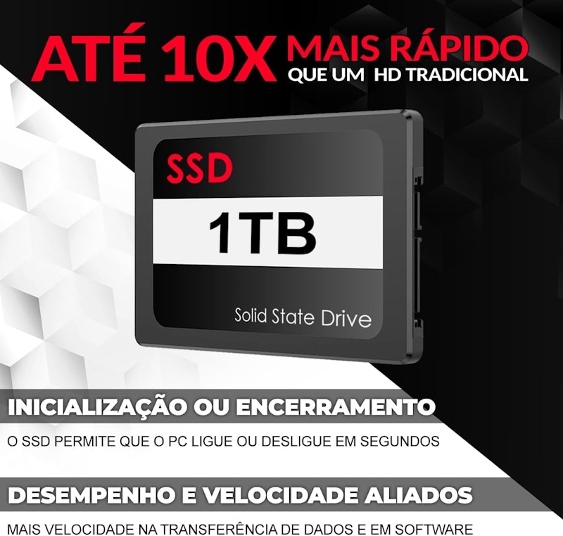 PC Gamer Completo Intel Core I7, 16 GB SSD, 1 TB, Radeon RX 580 e Monitor 23" 5