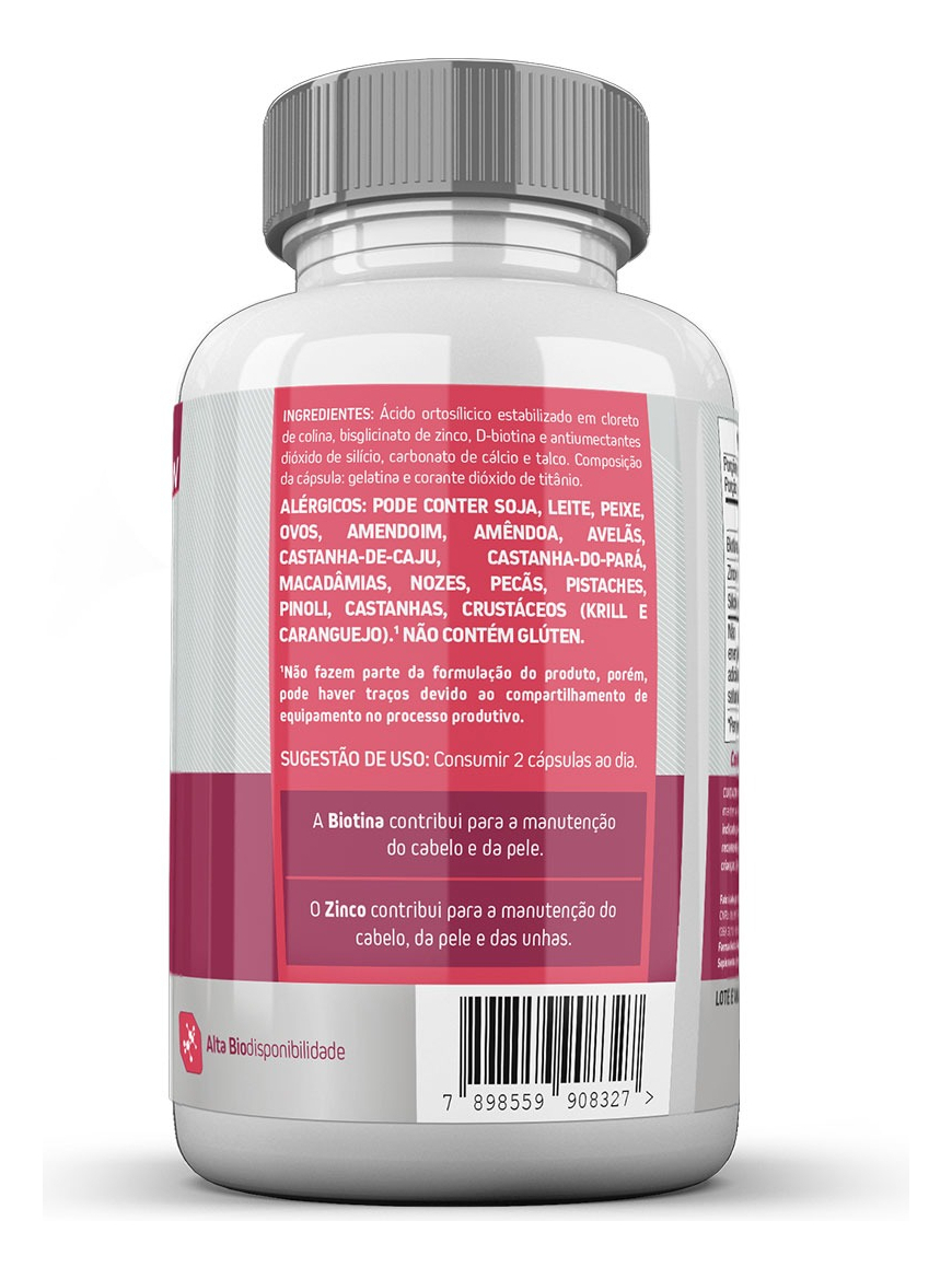 Silício Orgânico Nutricolin + Biotina + Zinco 2