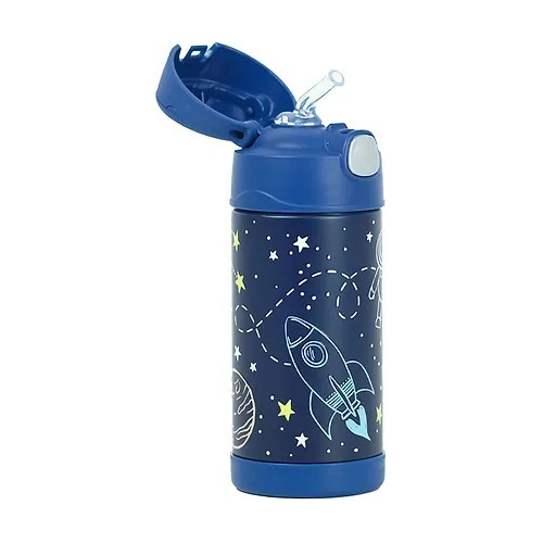 Garrafa Térmica Infantil Funtainer F401 Astronauta Azul 3