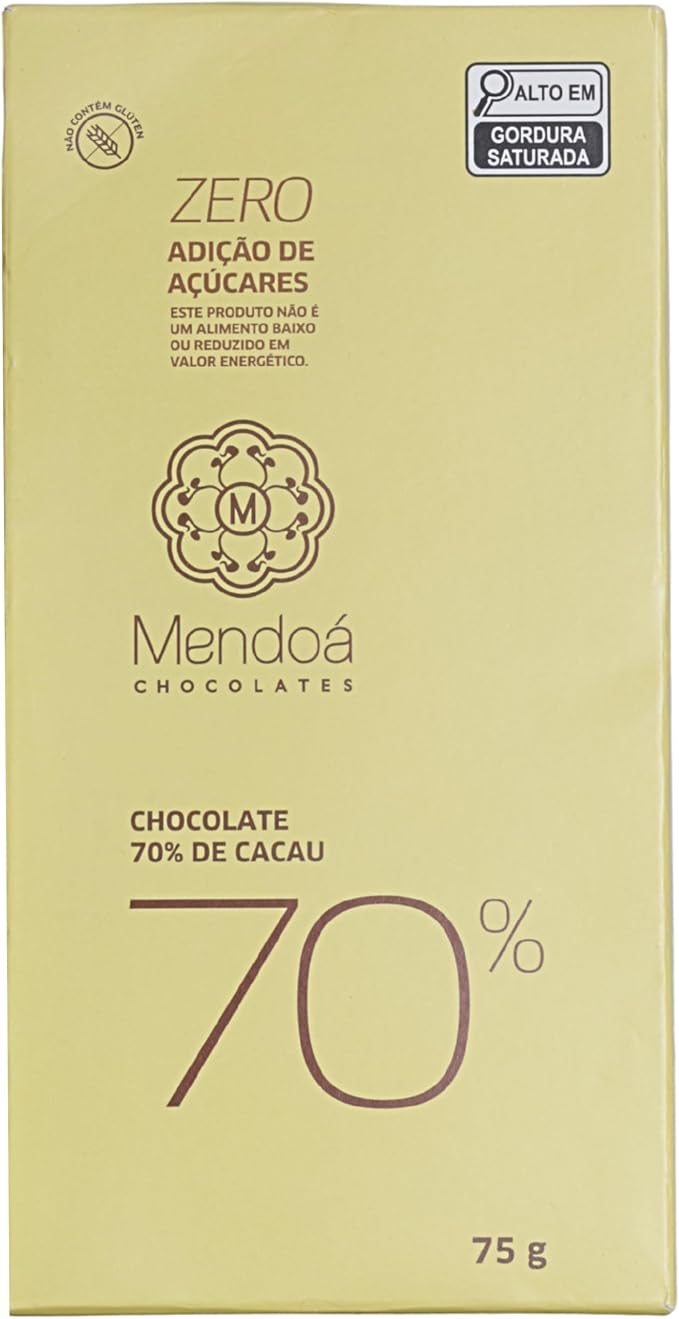 Barra de Chocolate 70% Cacau Zero Açúcar - 75 g 1
